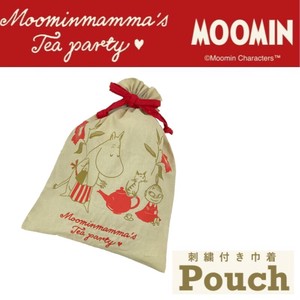 刺繍巾着　"ムーミン"　Moominmamma’s Tea party