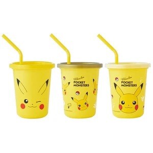 Cup/Tumbler Pikachu Skater Face M Set of 3 Made in Japan