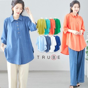 Button-Up Shirt/Blouse Pullover 5/10 length
