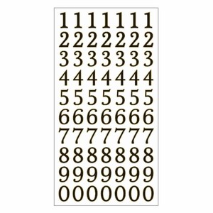 Decoration Sticker Numbers Clear