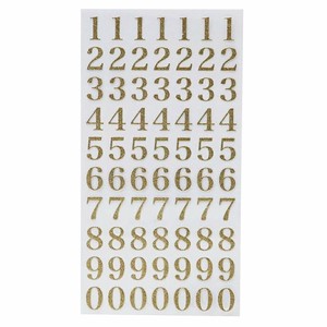 Decoration Sticker Numbers Gold