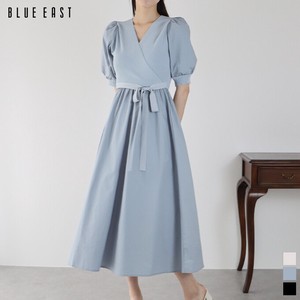 Casual Dress Plain Color Docking One-piece Dress Switching Short-Sleeve