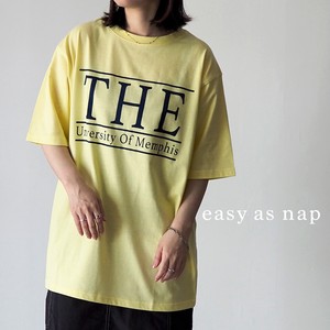 THE U.O.Mロゴプリント半袖BIGTシャツ【easy as nap】【2023新作】