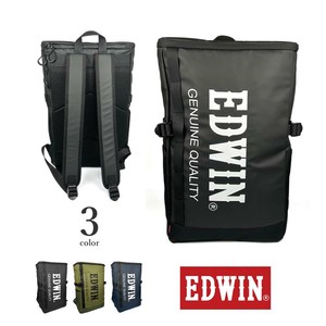 全3色 EDWIN エドウイン デカロゴ BOX型 21.6L PUナイロン バックパック リュック ボックス型(0411475)