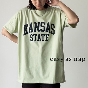 KANSAS STATEロゴプリントBIG半袖Tシャツ【easy as nap】【2023新作】
