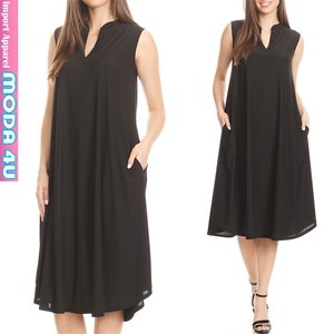 Casual Dress black Sleeveless One-piece Dress