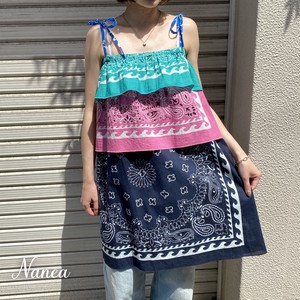 Casual Dress Printed Switching Tiered