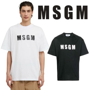 【MSGM】(エムエスジーエム) with logo t-shirt / 半袖 Tシャツ　2色　＃3440MM163