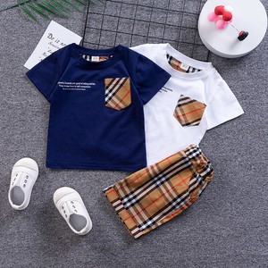 ポケットパッチ Tシャツ＆ ショートパンセット　 ベビー　新生児　キッズ　子供服　韓国スタイル