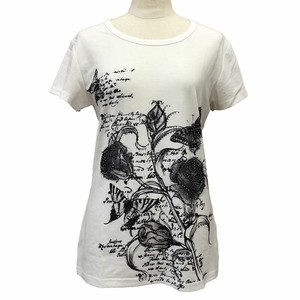 T-shirt Pudding Butterfly T-Shirt Rhinestone Cut-and-sew