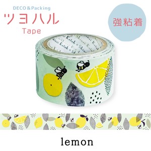 シール堂 日本製 強粘着 ツヨハルTape lemon レモン ハチ クラフトテープ