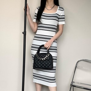 Casual Dress Square Neck Knit Dress 2023 New