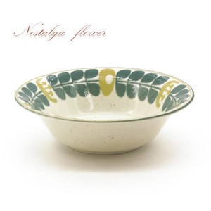 Mino ware Large Bowl Flower 17cm Made in Japan
