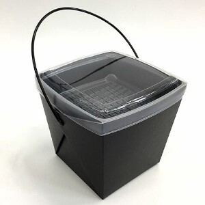 弁当容器 協和パック デリメイト TK125 嵌合容器付 ブラック【weeco】