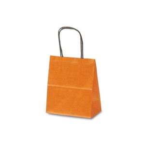 紙袋 ベルベ 1113 自動紐手提袋 T-1 カラー(オレンジ)