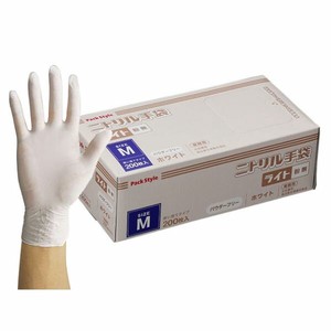 Rubber/Poly Disposable Gloves White Light Bird