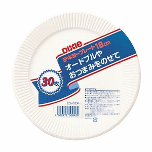紙皿 日本デキシー 新エコノウエアプレート 18cm 30枚入