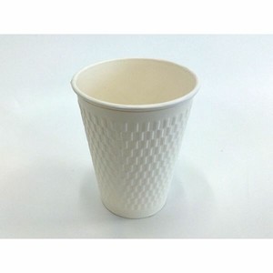 紙コップ エンボススリーブカップ ホワイト 400mL KMW-360【weeco】