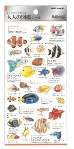 【2023春夏新作】【デコレーション】【海の生き物】大人の図鑑シール　熱帯魚　723960