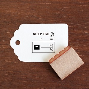 【手帳スタンプ】睡眠時間・体重の記録（b-309）スタンプマルシェ 日本製 はんこ