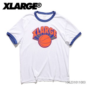エクストララージ【X-LARGE】B-BALL RINGER TEE Tシャツ 半袖 リンガーTシャツ メンズ ロゴ バスケ