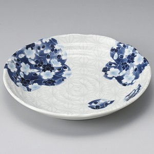 Main Plate Porcelain Hemp Leaves NEW Made in Japan