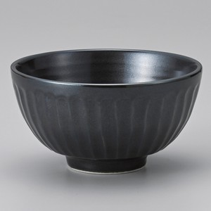 鉄結晶 削ぎ茶碗 （大）　　【日本製　陶磁器】