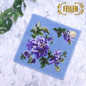 FEILER フェイラー タオルハンカチ 花柄 ライトブルー CORONARIA crn25 限定品　母の日