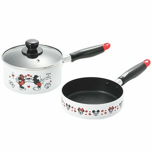 【調理器】ミッキー＆ミニー ソースパン＆フライパン16cm