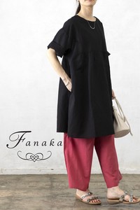 Tunic Cotton Linen Fanaka One-piece Dress 2-way