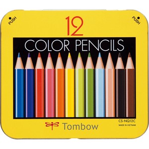 【トンボ鉛筆】ミニ色鉛筆 12色セット NQ 削り器付パック