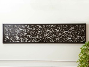 MDFウッドレリーフパネル ロータス 長方形 壁面 アート ウォールデコレーション 木製
