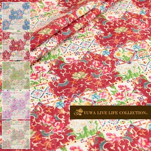 有輪商店 YUWA シャーティング ”flowery patchwork”[B:Red] / 全5色 /生地 布/829776