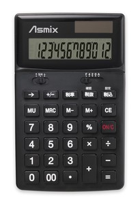アスカ　ビジネスカラー電卓 ブラック C1251BK