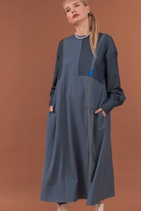 Casual Dress Dot Jacquard One-piece Dress Switching Autumn/Winter 2023