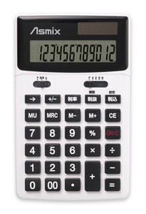 アスカ　ビジネスカラー電卓 ホワイト C1251W