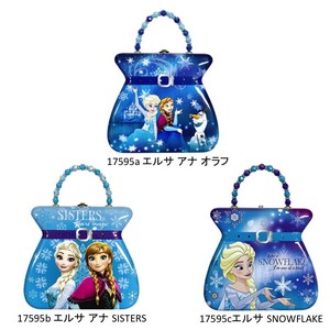 アナと雪の女王 バッグ型 缶ボックス ビーズハンドル