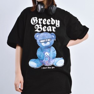 アニマルプリントTシャツ　ベアー　Greedy Bear