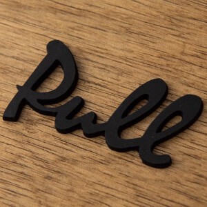 Pull　サインレター　真鍮　ゴールド／ブラック　アンティーク　DIY