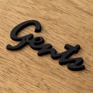 Gents　サインレター　真鍮　ゴールド／ブラック　アンティーク　DIY