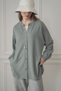 Button Shirt/Blouse Polyester Collar Blouse Autumn/Winter 2023