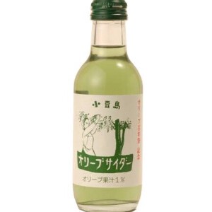 友桝飲料 オリーブサイダー 瓶 200ml x24　【ジュース】