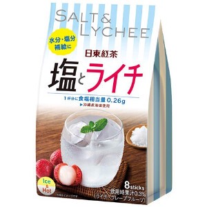 日東紅茶 塩とライチ 9.8gX8 x6【紅茶】