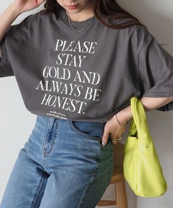 [GILDAN]  5段ロゴプリントオーバーサイズTシャツ 【easy as nap】