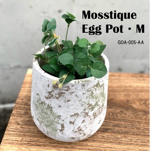 ◆アビテ◆自然で味わいのある雰囲気のある植木鉢シリーズ【モスティーク・エッグポット・M】