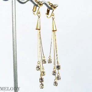 Clip-On Earrings Earrings Fringe Long Jewelry Made in Japan
