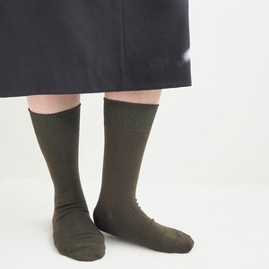 Crew Socks Plain Color Socks Cotton Ladies Men's 25 ~ 27cm Made in Japan