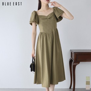 Casual Dress Ruffle Long One-piece Dress Short-Sleeve