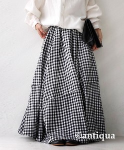 Antiqua Skirt Pullover Long Skirt Plaid Ladies
