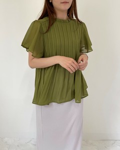 Button-Up Shirt/Blouse Pleated